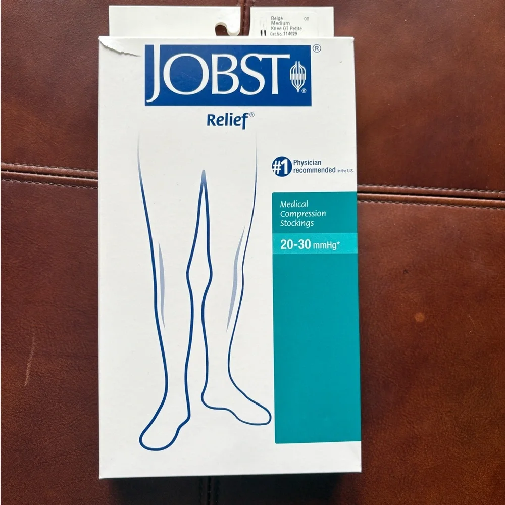Jobst Beige Medium Petite Open Toe Regular Men And Women's Knee High - 114029